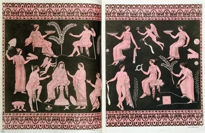 Scene of Initiation into the Eleusinian Mysteries, after Greek Antique Vases, from 